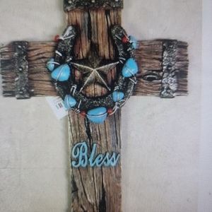 New In Package Poly Hanging Cross 12x9 blessed